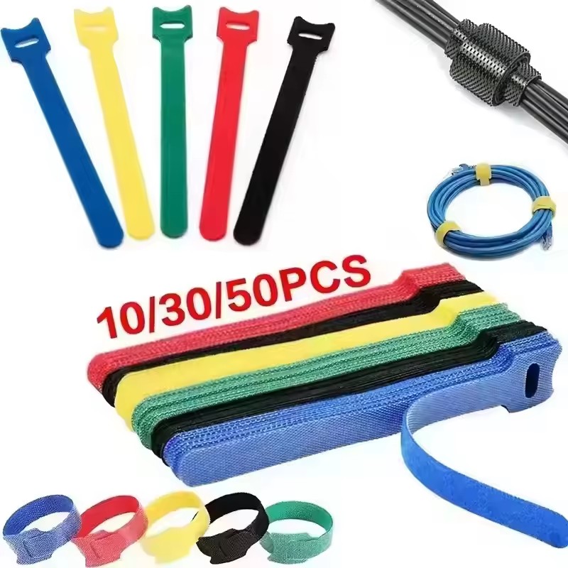 Cable Management Sleeve - 10/30/50 SZT. Organizer Kabli USB, Opaski