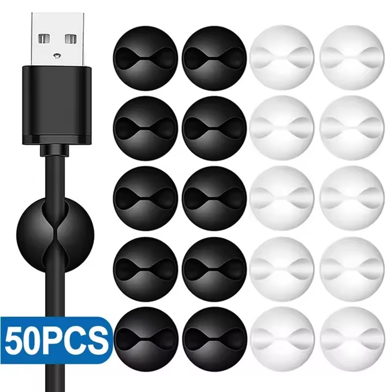 Cable Management Sleeve - 5/50 szt. Samoprzylepne uchwyty na kable