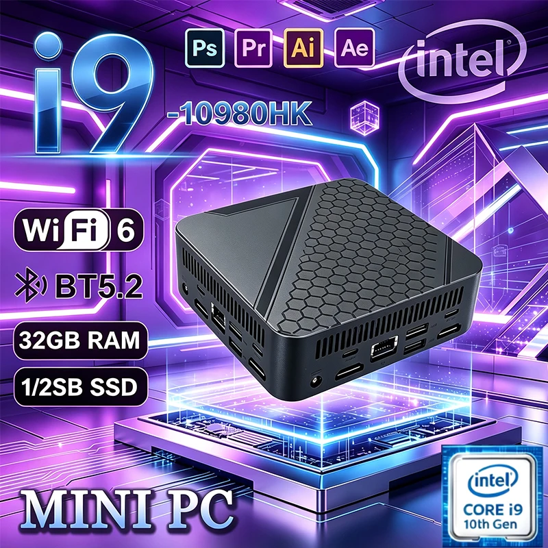 Pc Gaming Ram 32Gb - Mini PC wielofunkcyjny Intel I9 10980HK