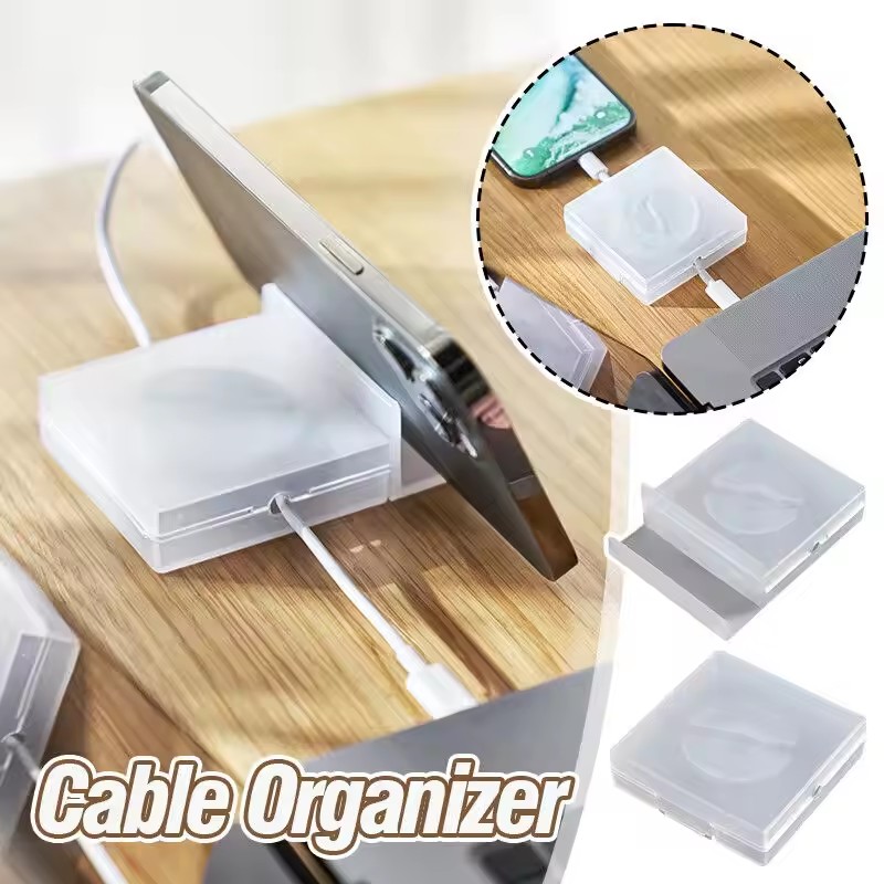 Cable Management Sleeve - Przenośny Przezroczysty Organizer Kabli, Zarządzanie Przewodami,
