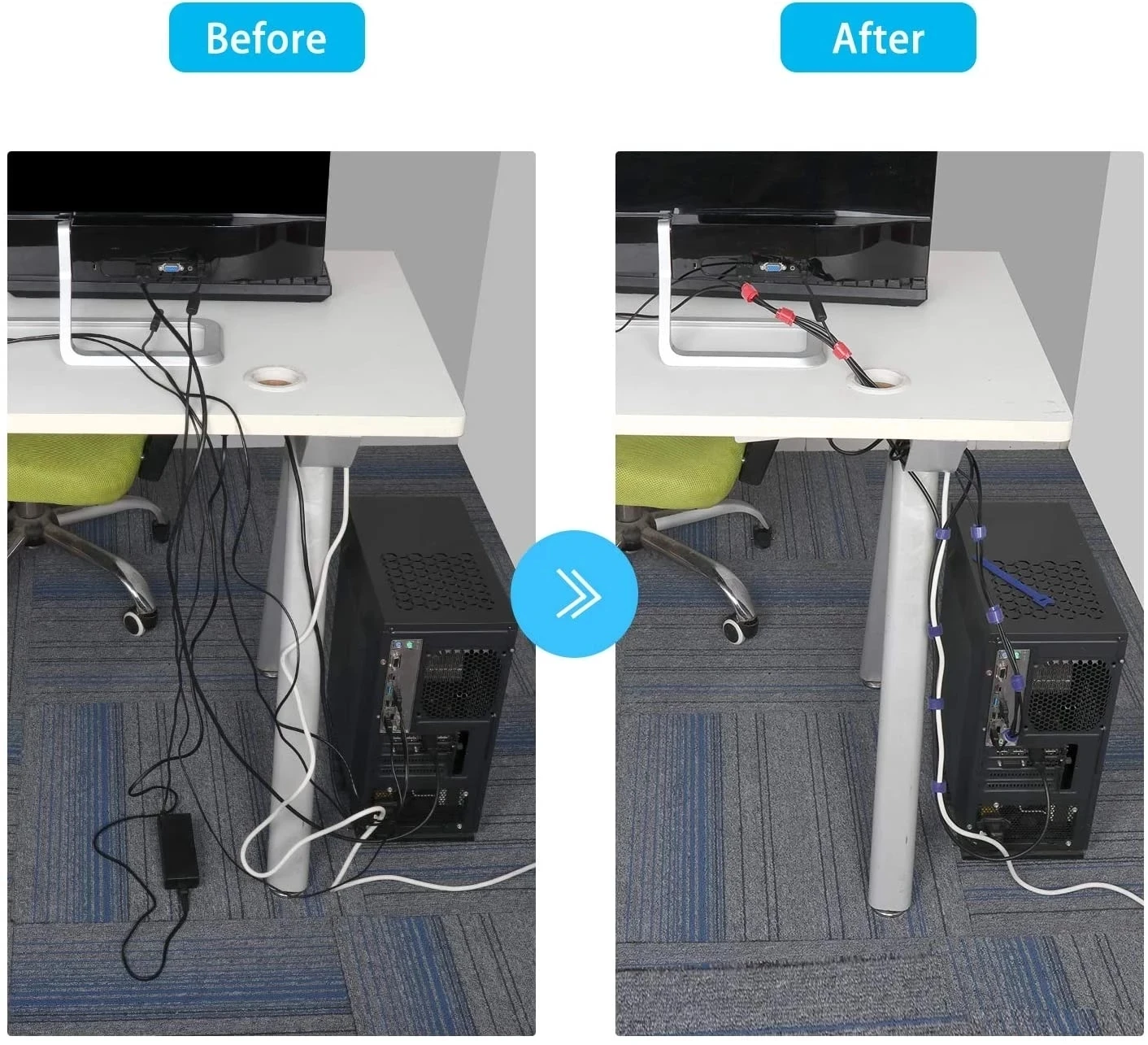 10-50 szt. Uniwersalne opaski  – Cable Management Sleeve recenzja i cena