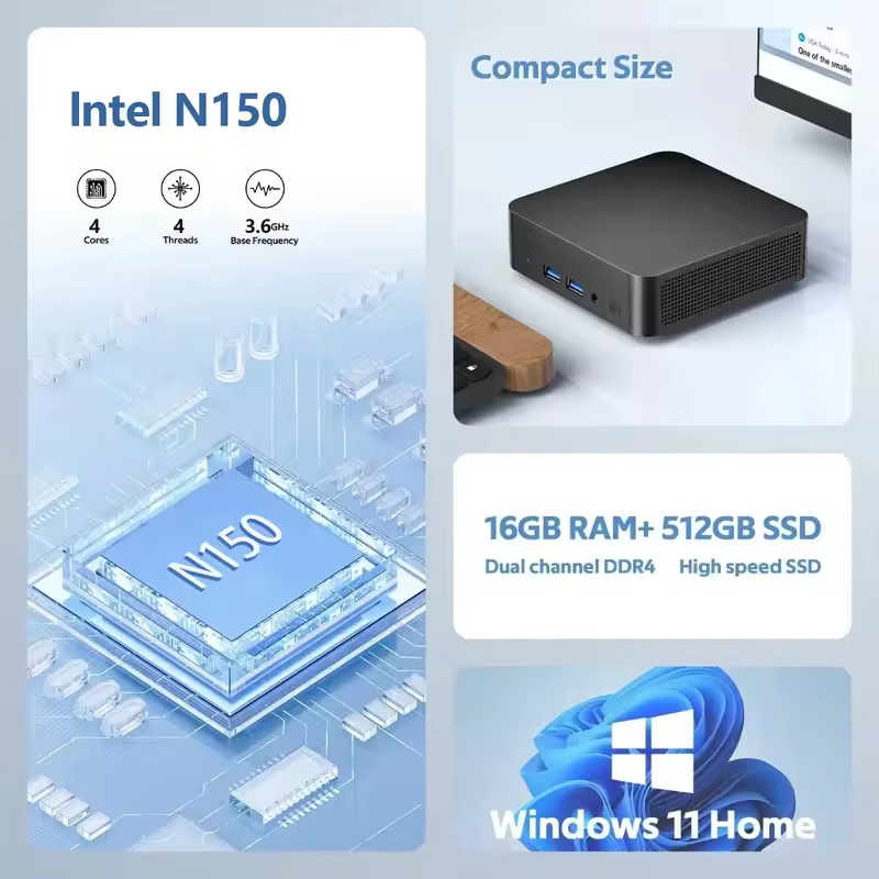 2026 Intel N150 Mini PC Przeno – Pc Gaming Ram 32Gb recenzja i cena